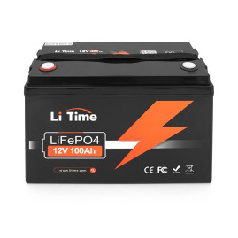 Акумуляторна батарея Li-TIME LiFePO4 12.8V 100Ач 1280Wh,(100/100A) M8, 329*172*214mm