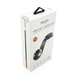 Автотримач Yesido C292+ Wireless Charging 15W, кріплення на торпеду, магніт, Black, Box