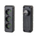 Розетка трійник із заземленням F101-Black, 3 розетки, 2500W, 10A, 110-250V~Max, Blister