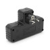 Розетка трійник Т-подібний із заземленням F302-Black, 2 розетки+3USB(1А), 2500W, 10A, 110-250V~Max, Blister