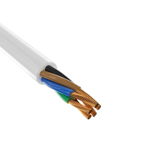 Кабель Одескабель 05VV-F 5G10 білий, ціна за метр