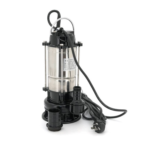 Занурювальний насос, 370W, 220V, до 5 м³/год, підйом до 5 м, 40 мм, нержавіюча сталь, 390х175х190мм, 5.825 кг + перехідник