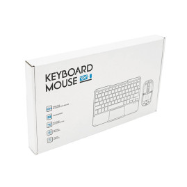 Бездротовий комплект YT-KB333 (KB+Mouse), (Eng / Pyc), 2.4G, 78 клавіш, Black/Transparent, Box