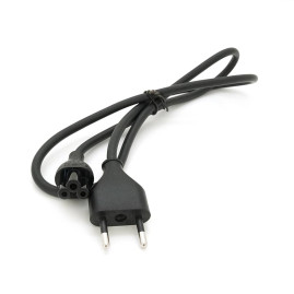 Кабель живлення 1.0m, 0.5mm, PC-184/2 CEE7 / 16-C5 3 pin (для побутової техніки), Black, OEM Q600