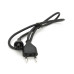 Кабель живлення 1.0m, 0.5mm, PC-184/2 CEE7 / 16-C5 3 pin (для побутової техніки), Black, OEM Q600