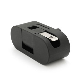 Перехідник складаний, m-m, американка\3pin, Black, BOX