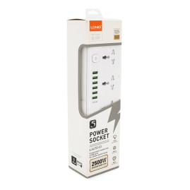 Мережевий фільтр LDNIO SС5614, 5 Розеток + 6 USB, 2 м, перетин 3х0, 75мм, White, Box