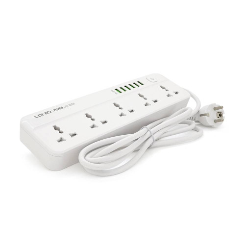 Мережевий фільтр LDNIO SС5614, 5 Розеток + 6 USB, 2 м, перетин 3х0, 75мм, White, Box
