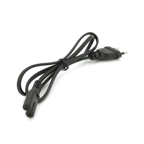 Кабель живлення 1.0m, 0.5mm, PC-184/2 CEE7 / 16-C7 2 pin (для побутової техніки), Black, OEM Q600