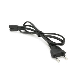 Кабель живлення 1.0m, 0.5mm, PC-184/2 CEE7 / 16-C7 2 pin (для побутової техніки), Black, OEM Q600
