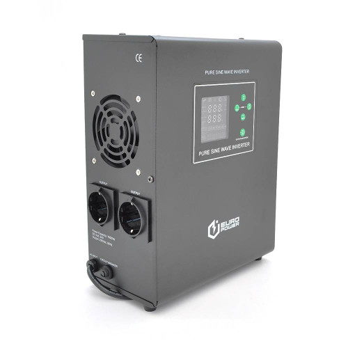 ДБЖ з правильною синусоїдою Europower EPWM-MPS-1500/24 (1050 Вт) 5/10/15/20А, під зовнішню АКБ 24В (AGM/GEL/LFP), кріплення на стіну, Q1 (420*350*230)
