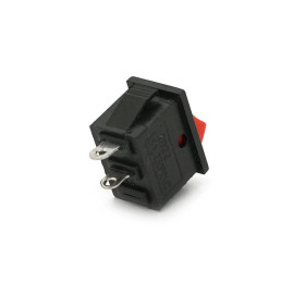 Перемикач ON-OFF KCD1-101, 250VAC/5A, 2 контакти, Red, Q200