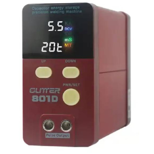 Апарат точкового зварювання конденсаторний GLITTER 801D Ni-Cd, Ni-MH, Li-Ion, стрічка 0,05-0,35 мм, струм 500-2000А, 220V, 16 мм2, t=0-20ms, 12kW