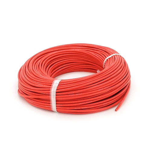 Кабель силіконовий луджений AWG 12 (червоний) 100м