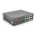 4х портовий PoE комутатор з автоперезапуском ONV-H1064PSD, 4хРоЕ 100 Мбіт + 2хUplink 100 Мбіт до 250м, IEEE802.3af/at, загальна потужність 65Вт