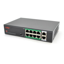 8ми портовий PoE комутатор з автоперезапуском ONV-H1108PSD, 8хРоЕ 100 Мбіт + 2хUplink 100 Мбіт до 250м, IEEE802.3af/at, загальна потужність120 Вт