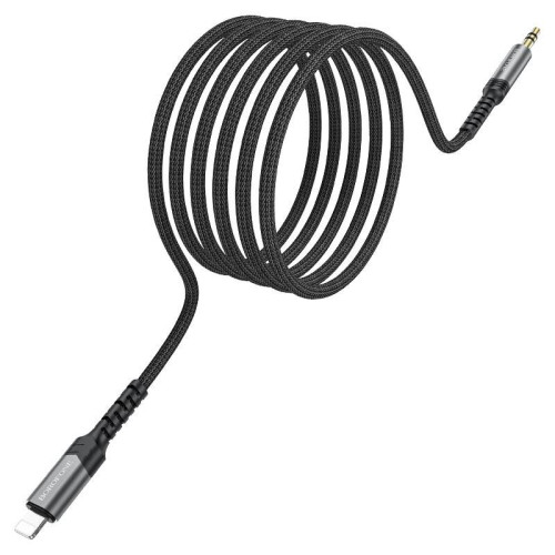 Кабель Borofone BL15 DC3.5 (тато) => Lighting (тато), круглий, 1м, Gray, Box