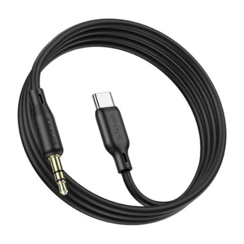 Кабель Borofone BL18 Jack 3.5mm(M) =>Type-C(M), 1м, Black, Box