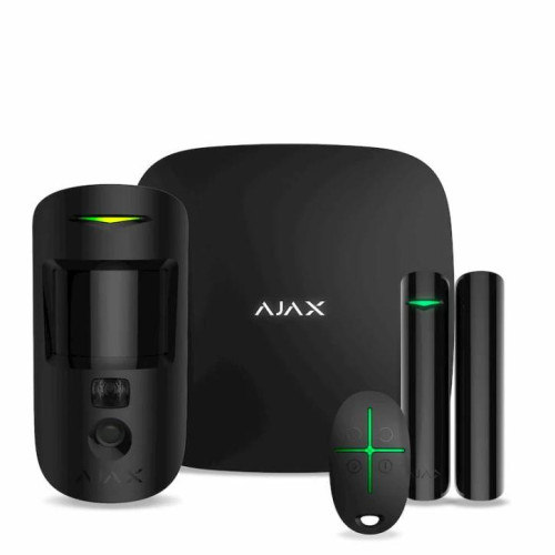 Комплект бездротової сигналізації Ajax StarterKit Cam Plus (HDR) black (Hub 2 Plus /MotionCam(HDR)/DoorProtect/SpaceControl)