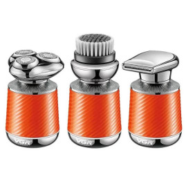Електробритва VGR V-391 ORANGE, 3 насадки, IPX7, LED display, Box
