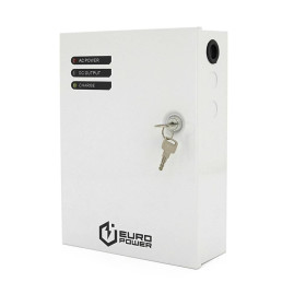 ДБЖ 12V/5A EuroPower EP-UPS-1205(M), під акб GEL/AGM - 12V/7A, струм заряду - 13,8V/0.65A, метал, 265х195х75 mm