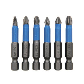 Набір хрестових магнітних бітів YOSO-316 PZ1; PZ2; PZ3; PH1; PH2; PH3 (6 біт довжиною 50 мм)
