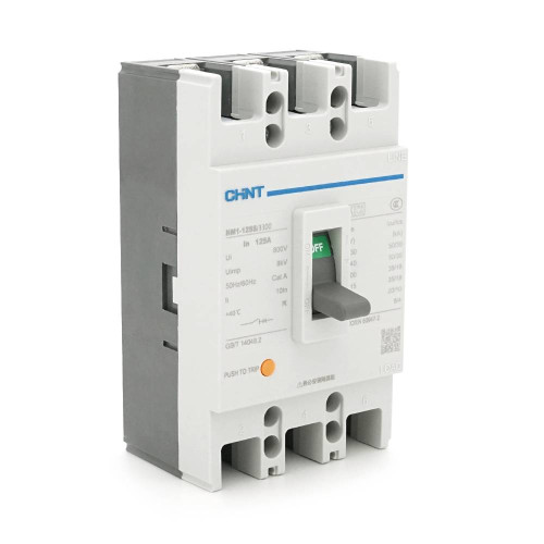 Автоматичний вимикач змінного струму CHINT NM1-125S/3300-125А 3P, 380 В. 125A. 8КА/400В; 10КА/800В. 155*90*68mm