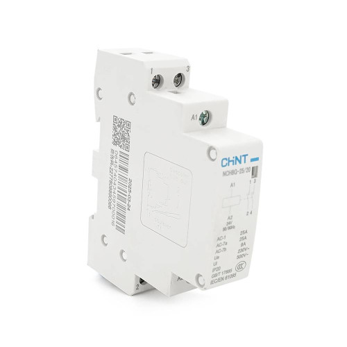 Контактор CHINT NCH8-25/20 AC24V,25А, 5kW, 2NO, на DIN-рейку, 85*65,5*18мм