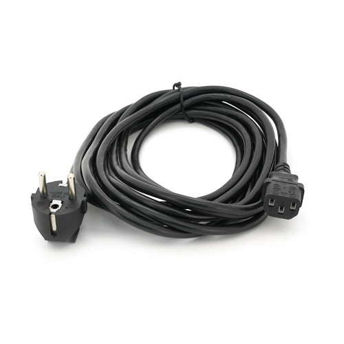 Кабель живлення Schuko PC-186 CEE7/7-C13, 5.0M, 1.0mm, OEM (євровилка) Q125