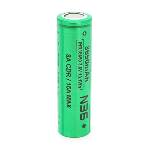 Акумулятор 18650 Li-Ion Vapcell INR18650 N36, 3650mah, 15A, 4.2/3.6/2.5V