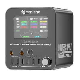 Блок живлення з цифровою індикацією MECHANIC MP-2405, 24V 5A, регульований, 3-режим, 2*PD3.1, 4*TYPE-C. DC-Port*0-24V, 220V/120W. 133*105*94mm