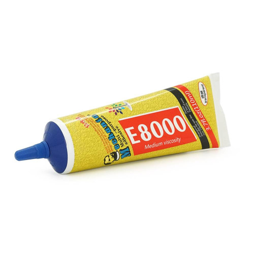 Клей MECHANIC E8000, акриловий,багатоцелевий, середня в'язкість, водостійкий, прозорий, сталевий носик, 110ml, BOX