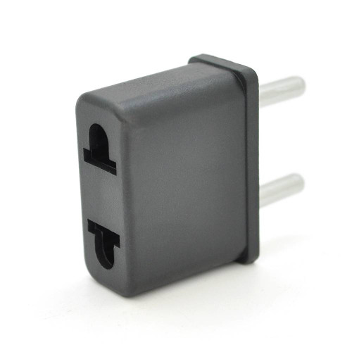 Перехідник на євророзетку, 125-250V, 6A, 500W, в упаковці 100 штук, ціна за штуку, Black