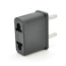 Перехідник на євророзетку, 125-250V, 6A, 500W, в упаковці 100 штук, ціна за штуку, Black