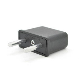 Перехідник на євророзетку, 125-250V, 6A, 500W, в упаковці 100 штук, ціна за штуку, Black
