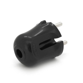 Вилка VIKO без заземлення (mimoza) 7.5А 260V, Black. ПВХ