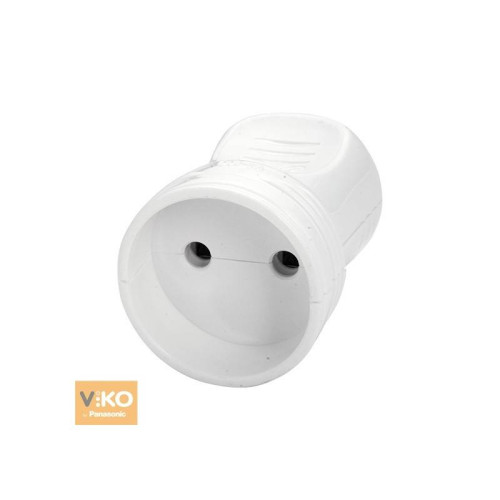Штепсельне гніздо VIKO без заземлення 7.5А 260V. White. ПВХ