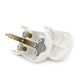 Штепсельне гніздо VIKO без заземлення 7.5А 260V. White. ПВХ