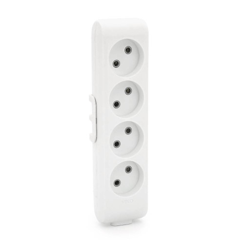 Колодка VIKO Multi-Let 4 гнізда, без заземлення, біла