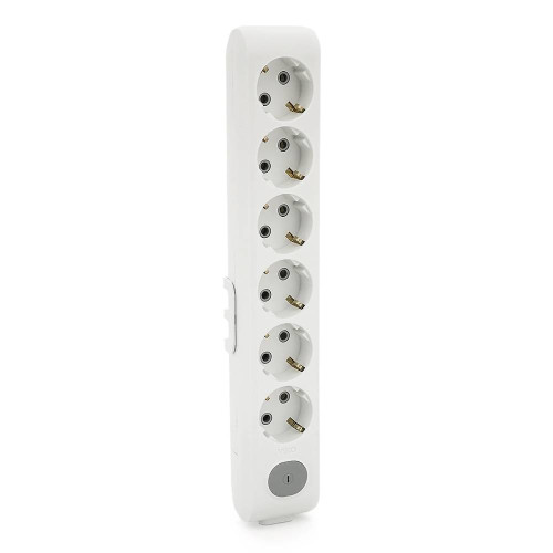 Колодка VIKO Multi-Let 6 гнізда, із заземленням, з вимикачем, біла