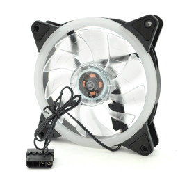 Кулер корпусний 12025 DC sleeve fan 4pin - 120*120*25мм, 12V, 1200об/хв, RGB, двосторонній