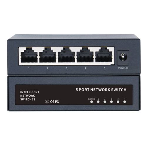 Комутатор Merlion MG1005 5 портів Ethernet 10/100/1000 Мбіт/сек. метал, DC 5V 2A. Блок живлення у комплекті