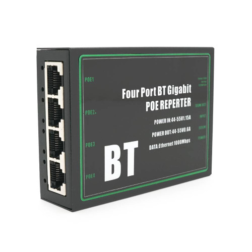 POE подовжувач-ділитель RITAR 1/4 ( 1 Вх -4 Вих 1000Mpbs POE ) 44-55V- 80W