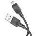 Кабель Hoco X101 Silicone, Micro-C-USB, 2,4А, довжина 1м, Black, BOX