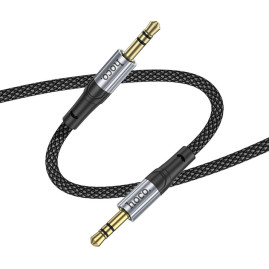 Кабель HOCO UPA26 DC3.5 тато-тато 1.0м, круглий в обплетенні, Black, Box