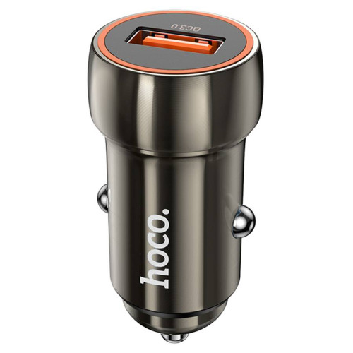 Набір АЗУ 12-24V HOCO Z46 + кабель Type-C, 1xUSB, 18W, кабель 1м, Black, Box