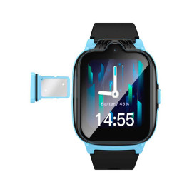 Дитячий смарт годинник Hoco Y104, 4G, GPS, Wi-Fi, HD камера, 1.69" HD-дисплей, дзвінки, відеодзвінки, голосові повідомлення, Blue, Box