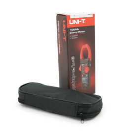 Цифрові струмовимірювальні кліщі UNI-T UT206A Вимірювання: V (AC/DC), A (AC), Ω, °C/°F, Hz (NCV). Функції: Data Hold, REL, продзвонювання, підсвічування.
