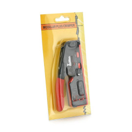 Інструмент HT-718 для обтискання, RJ-45 (8P8C) та RJ-12 (6P6C), 6P/8P + обрізка наскрізних конекторів зачищення зовнішньої ізоляції кабелю