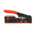 Інструмент HT-718 для обтискання, RJ-45 (8P8C) та RJ-12 (6P6C), 6P/8P + обрізка наскрізних конекторів зачищення зовнішньої ізоляції кабелю